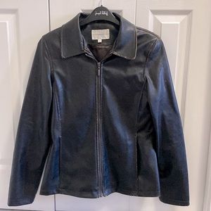 Fairweather Size small vegan leather bomber jacket